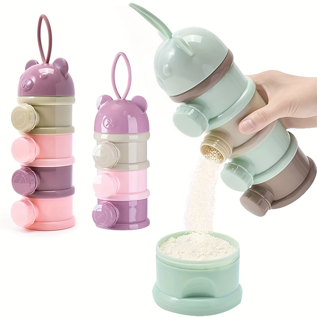 Baby Food Glass Jar - Contenitore per latte in polvere per