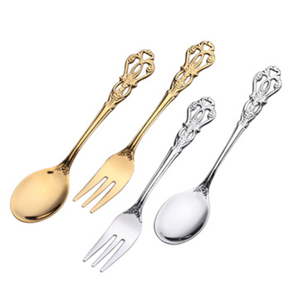 Weaning Spoon Set - Set di posate vintage in acciaio
