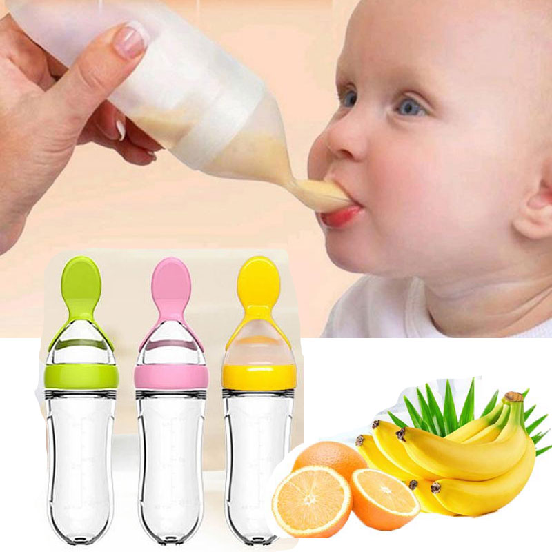 Baby Food Dispensing Spoon - Bottiglia in silicone per alimentazione del