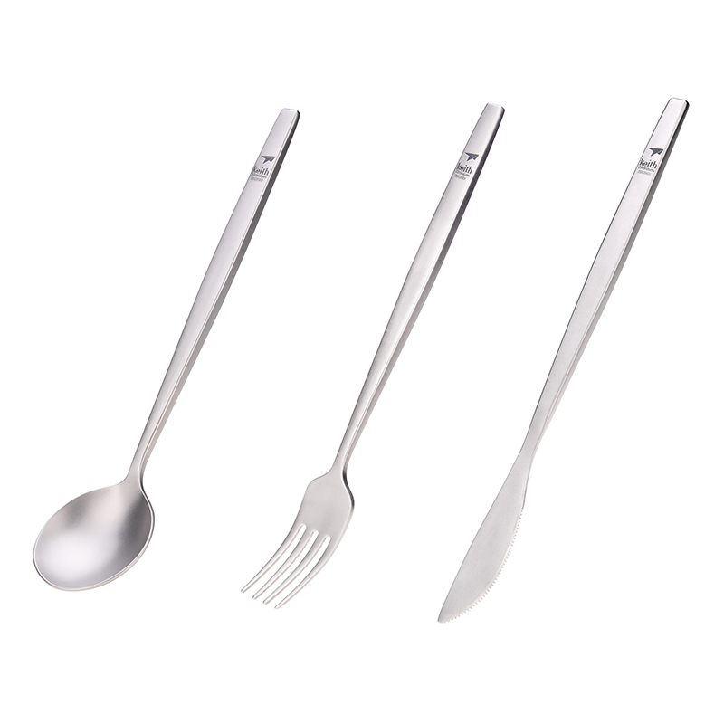 Weaning Spoon Set - Keith Titanium Cucchiaio portatile Forchetta Coltello
