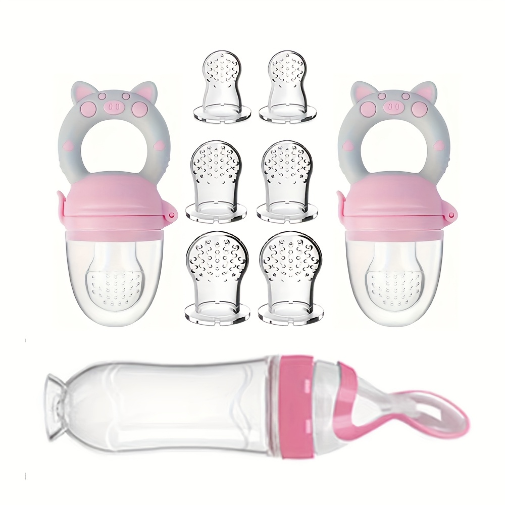 Baby Food Dispensing Spoon - 9 posate per l'alimentazione: 1 biberon