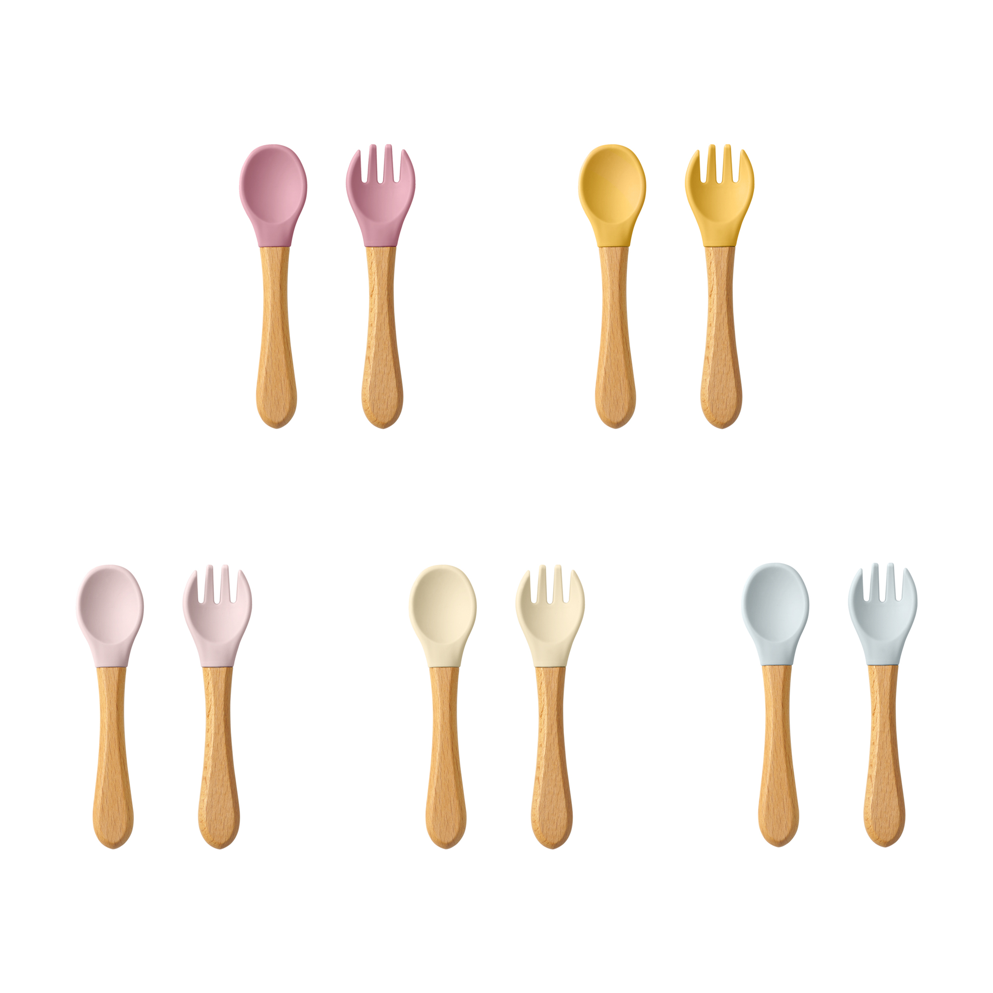 Baby Food Dispensing Spoon - 2PCS Cucchiai per l'apprendimento del bambino