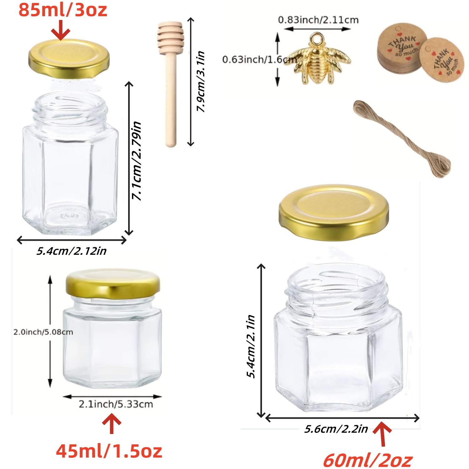 12/20/30/50/60 pezzi - Mini ba - Baby Food Glass Jars recensione e prezzo